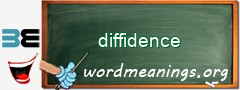 WordMeaning blackboard for diffidence